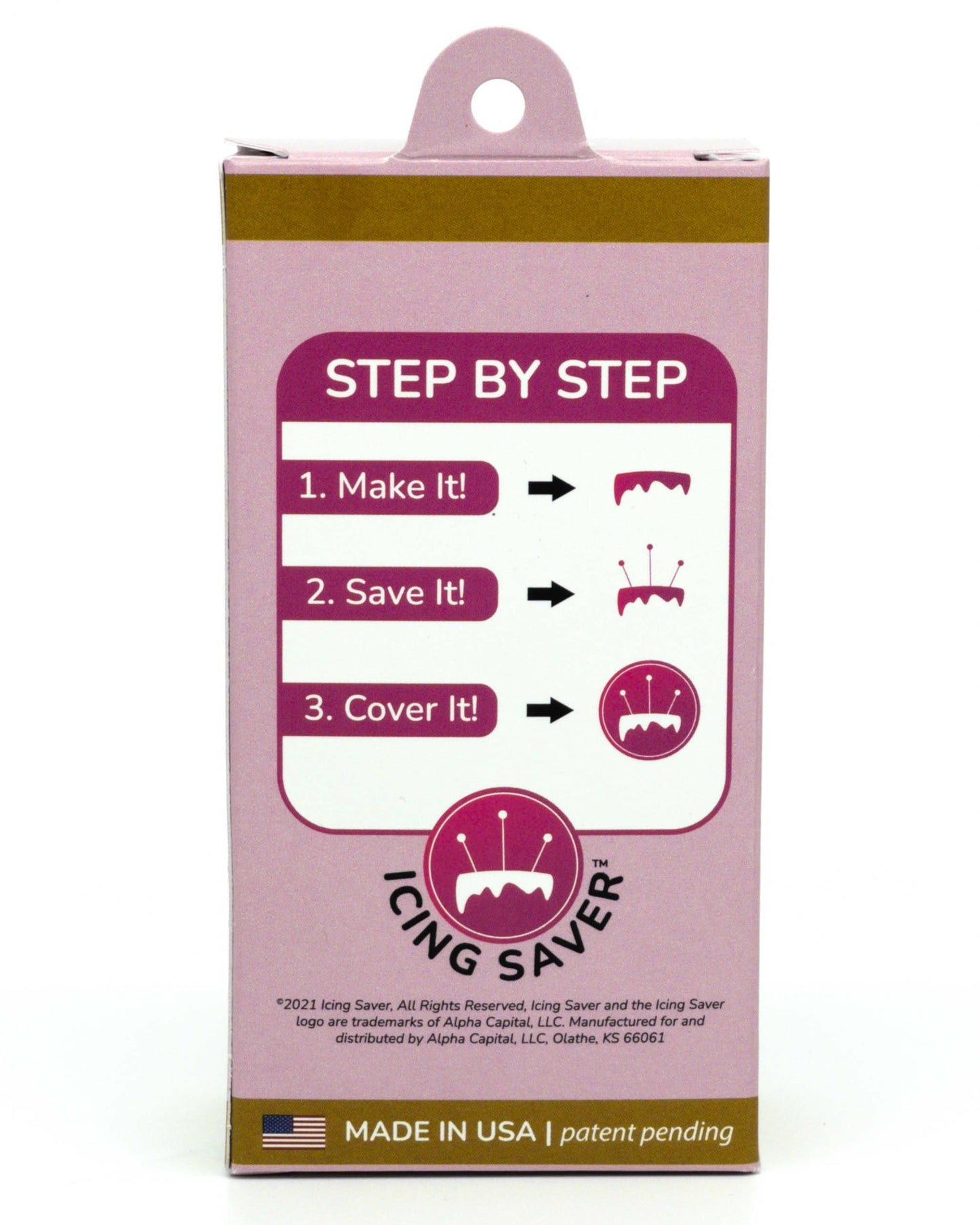 Round Top White Icing Saver