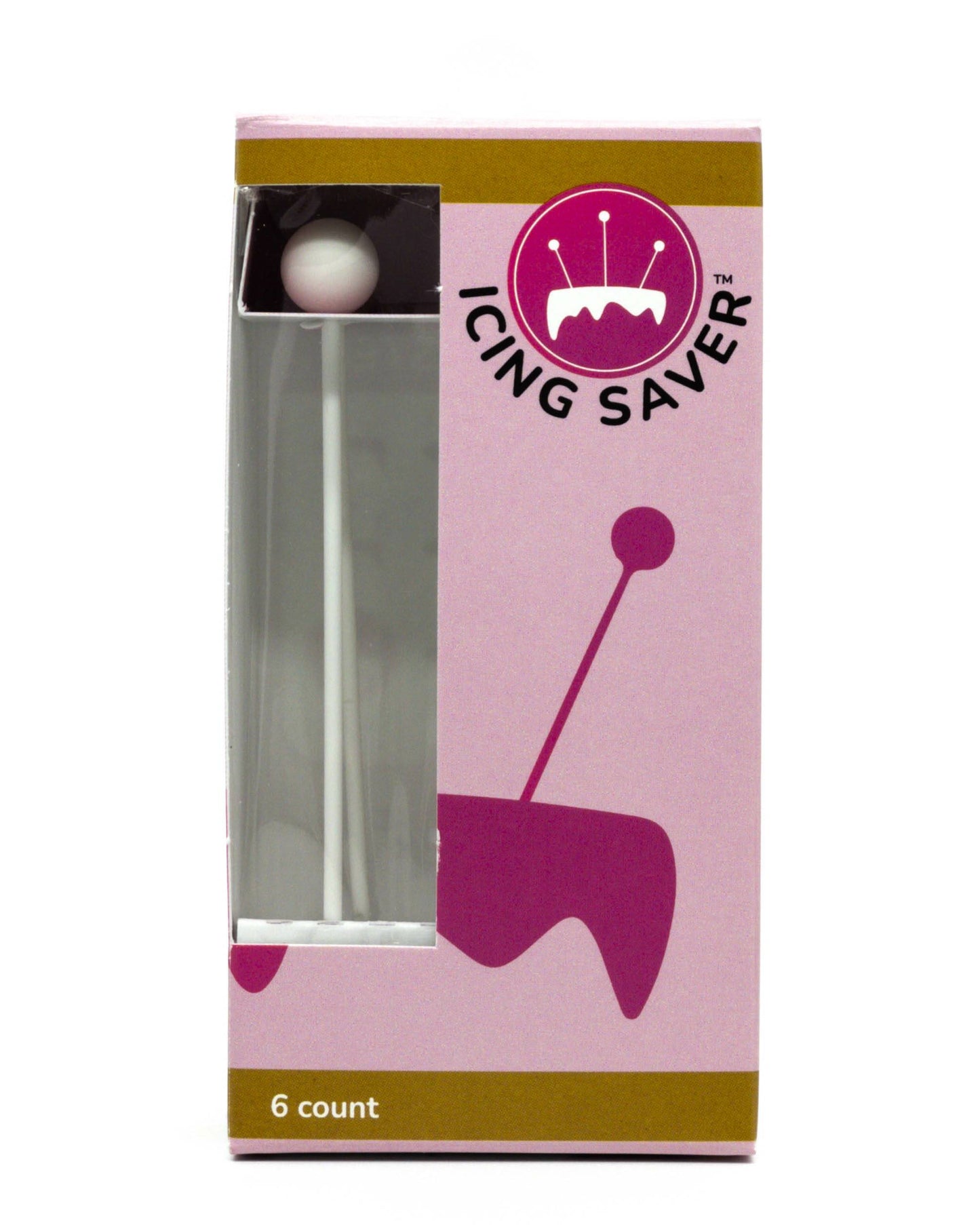 Round Top White Icing Saver