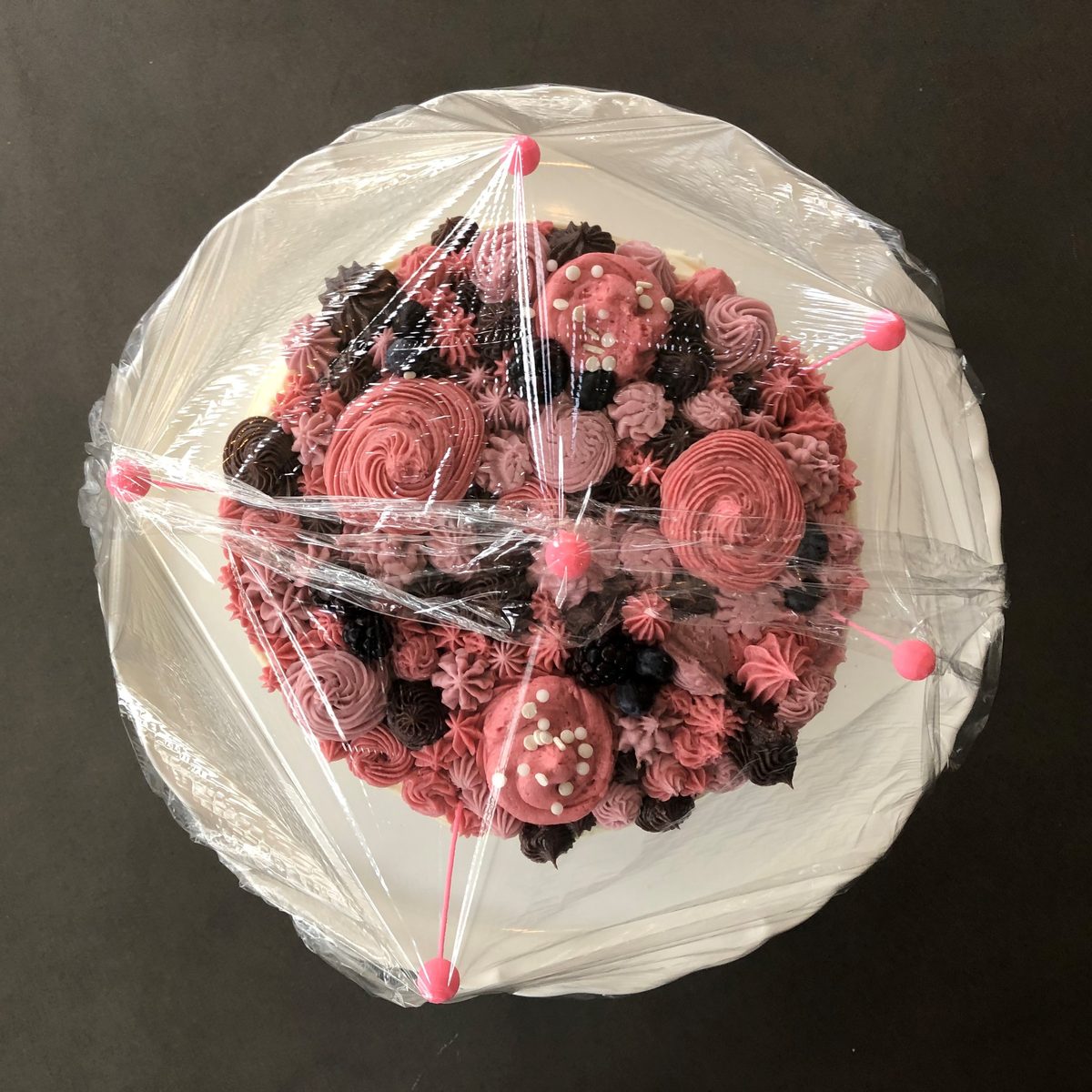 Berry buttercream — wrapped & road-ready