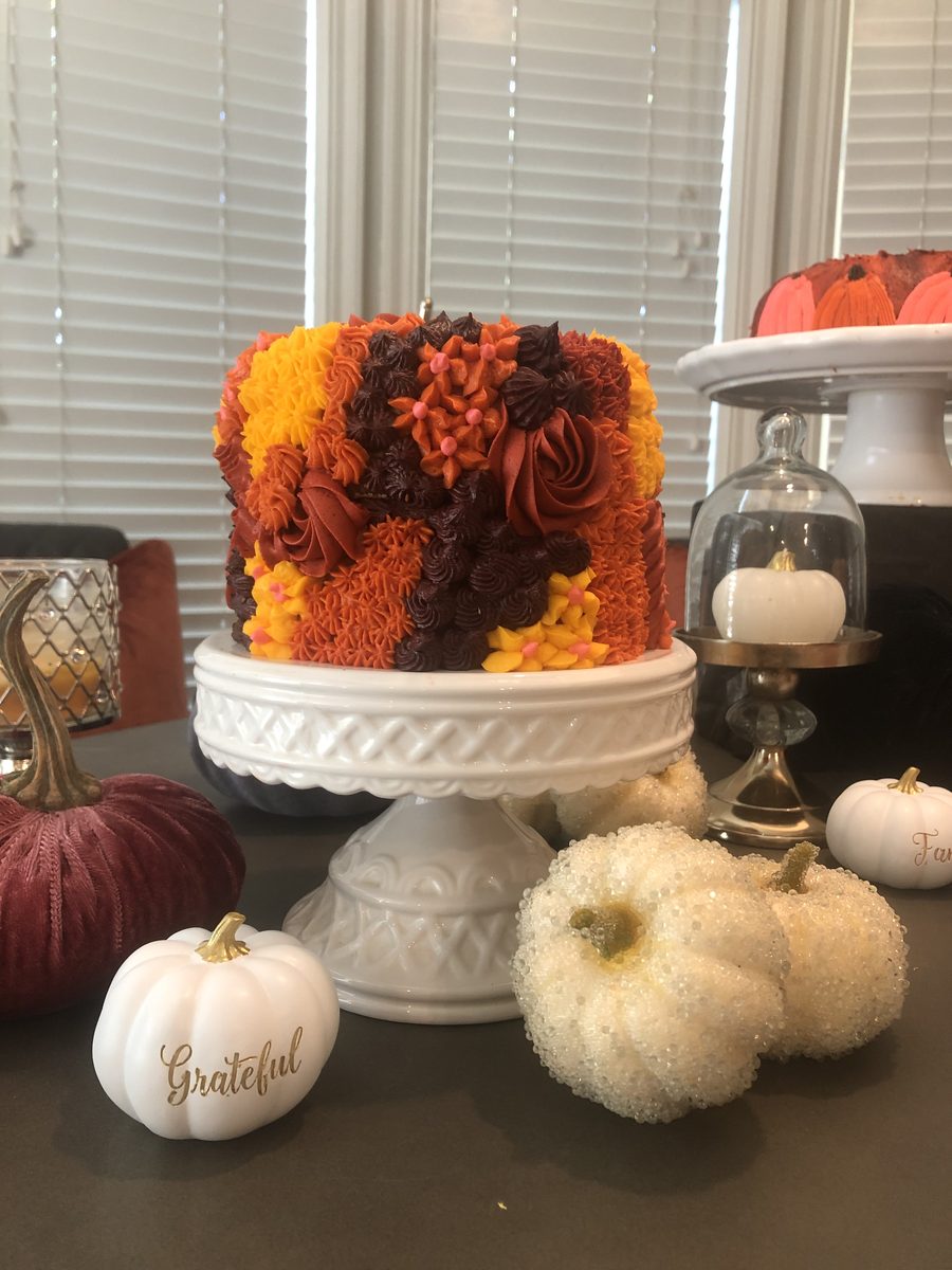 Autumn textures in buttercream
