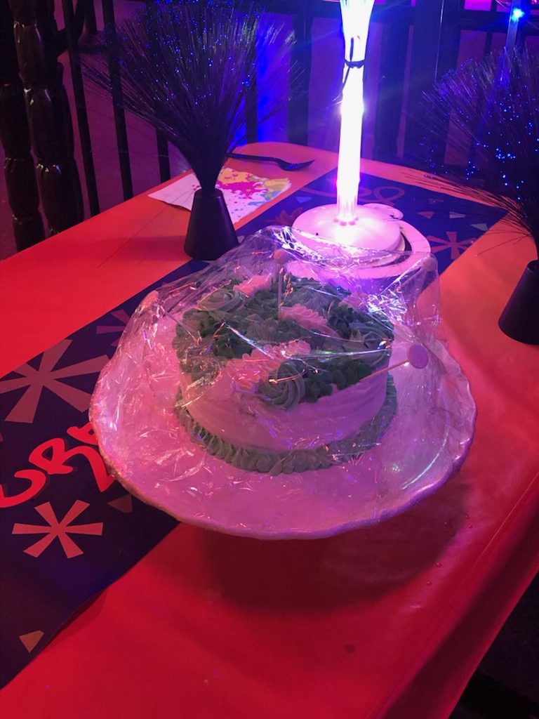Delivered to the party — still perfect
