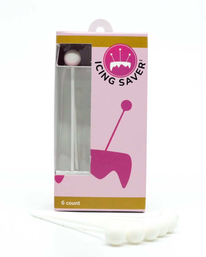 Round Top White Icing Saver